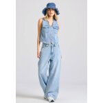 Γυναικείο loose fit τζιν παντελόνι με washed effects FUNKY BUDDHA FBL011-167-02 - Image 2