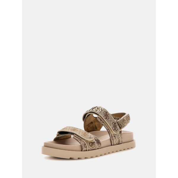 FLJFDSLEL03-GOLD ΓΥΝΑΙΚΕΙΟ Σανδάλι Fadison με λογότυπο 4G GUESS FLJFDSLEL03 - Image 1