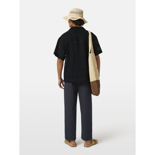 Ανδρικό πουκάμισο κοντό μανίκι Crochet SCOTCH& SODA 180034 μαύρο - Image 4