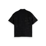 Ανδρικό πουκάμισο κοντό μανίκι Crochet SCOTCH& SODA 180034 μαύρο - Image 3