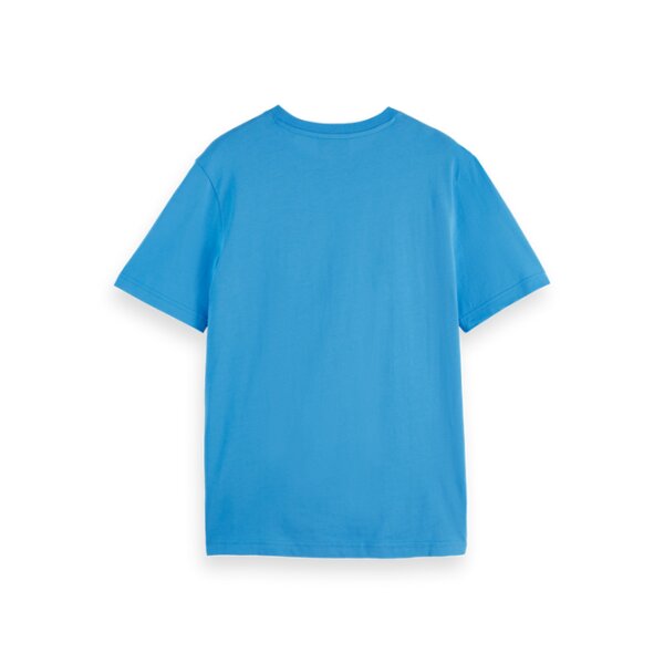 Hires_PNG-180047_3625_BCK Ανδρική μπλούζα κοντό μανίκι regular fit chest logo SCOTCH& SODA 180047 γαλάζιο - Image 4