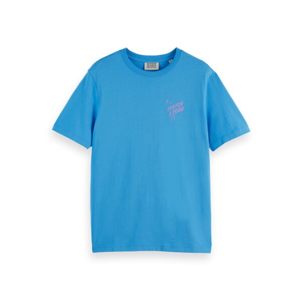 Hires_PNG-180047_3625_FNT Ανδρική μπλούζα κοντό μανίκι regular fit chest logo SCOTCH& SODA 180047 γαλάζιο - Image 2