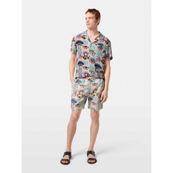 Hires_PNG-180380_100_MDL_FNT Ανδρικό μαγιό Printed mid-length SCOTCH & SODA 180380 λευκό - Image 4