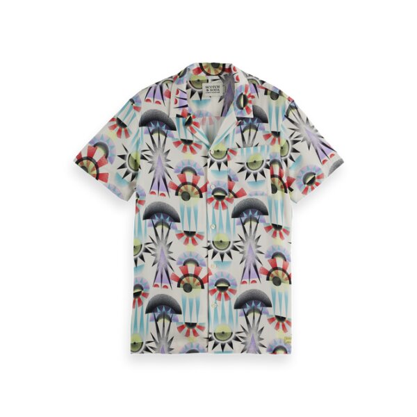 Hires_PNG-180486_7795_FNT (1) Ανδρικό πουκάμισο κοντό μανίκι embroidered SCOTCH& SODA 180486 λεύκο - Image 2