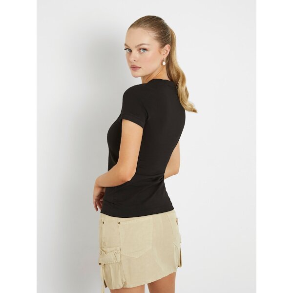 W2YI44J1314-JBLK-ALT2 ΓΥΝΑΙΚΕΙΑ ΜΠΛΟΥΖΑ ΜΑΥΡΗ GUESS W2YI44J1314-JBLK - Image 3