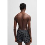 Ανδρικό μαγιό Seasonal-print swim shorts with round hem HUGO 50533795 γκρι - Image 2