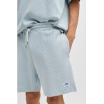 Ανδρική βερμούδα φούτερ in a waffle-structured cotton blend 50534451 γαλάζιο - Image 3