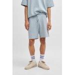 Ανδρική βερμούδα φούτερ in a waffle-structured cotton blend 50534451 γαλάζιο