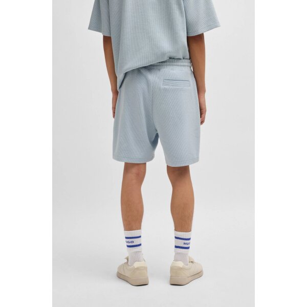 hbeu50534451_487_360 Ανδρική βερμούδα φούτερ in a waffle-structured cotton blend 50534451 γαλάζιο - Image 2