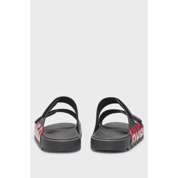 hbeu50542042_001_210 Ανδρικό πέδιλο Logo sandals with double touch-closure straps HUGO 50542042 μαύρο - Image 3
