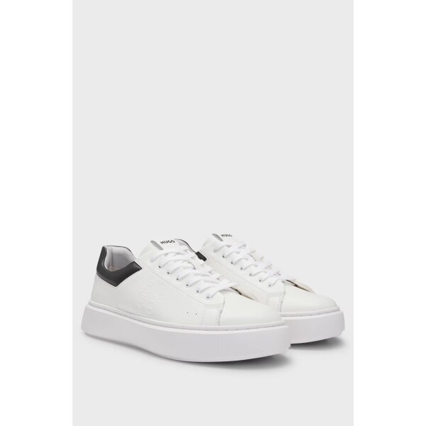hbeu50543867_100_200 Ανδρικό παπούτσι Low-top trainers with stacked logo HUGO 50543867 λευκό - Image 4
