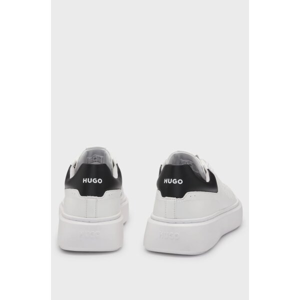 hbeu50543867_100_210 Ανδρικό παπούτσι Low-top trainers with stacked logo HUGO 50543867 λευκό - Image 3