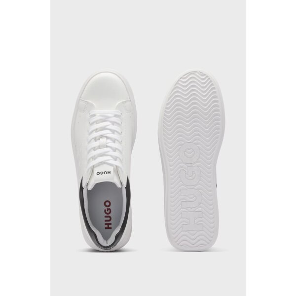 hbeu50543867_100_250 Ανδρικό παπούτσι Low-top trainers with stacked logo HUGO 50543867 λευκό - Image 2