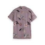 Ανδρικό πουκάμισο κοντό μανίκι AOP short-sleeved regular fit viscose SCOTCH & SODA 180032 μωβ - Image 2