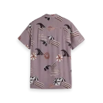 Ανδρικό πουκάμισο κοντό μανίκι AOP short-sleeved regular fit viscose SCOTCH & SODA 180032 μωβ - Image 2