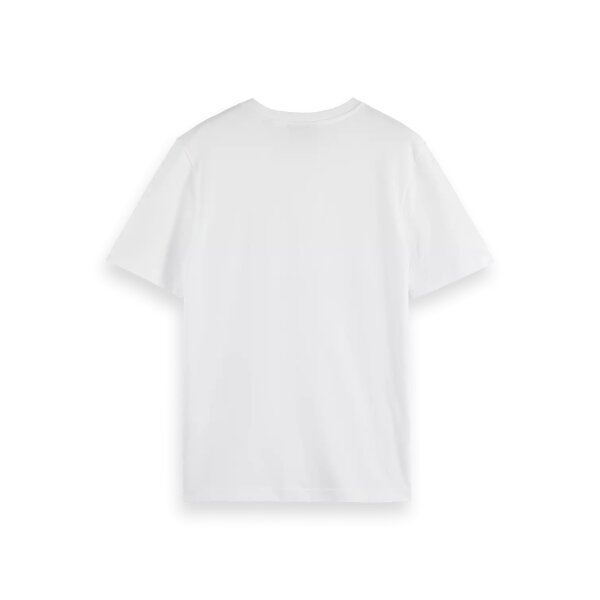 Ανδρική μπλούζα κοντό μανίκι Regular fit left chest logo T-shirt SCOTCH & SODA 180047 λευκό - Image 5