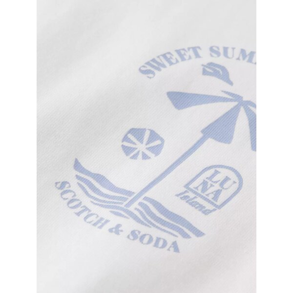 Ανδρική μπλούζα κοντό μανίκι Regular fit left chest logo T-shirt SCOTCH & SODA 180047 λευκό - Image 4