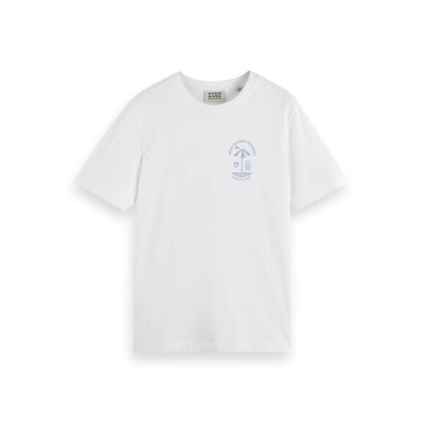 Ανδρική μπλούζα κοντό μανίκι Regular fit left chest logo T-shirt SCOTCH & SODA 180047 λευκό - Image 3