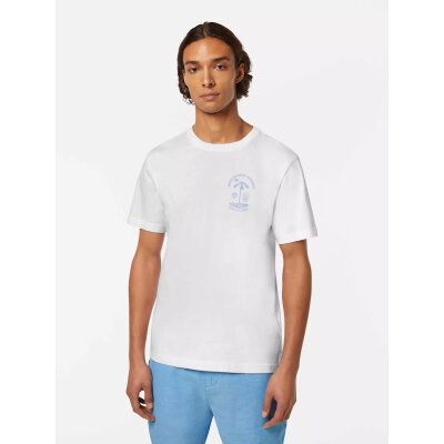 Ανδρική μπλούζα κοντό μανίκι Regular fit left chest logo T-shirt SCOTCH & SODA 180047 λευκό