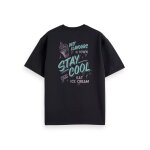 Ανδρική μπλούζα κοντό μανίκι Relaxed-fit front and back artwork SCOTCH & SODA 180050 γκρι - Image 2