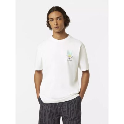 Ανδρική μπλούζα κοντό μανίκι Relaxed-fit front and back artwork SCOTCH & SODA 180050 λεύκο