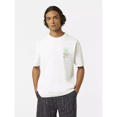 Ανδρική μπλούζα κοντό μανίκι Relaxed-fit front and back artwork SCOTCH & SODA 180050 λεύκο