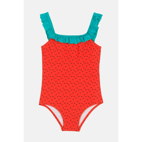 2543822_02 Παιδικό Μαγιό Ολόσωμο Κόκκινο με Καπέλο Joyce 2543822 - Image 2