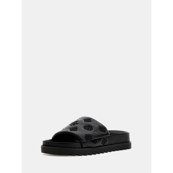 FLJFA2ELE19-BLACK ΓΥΝΑΙΚΕΙΟ Σανδάλι Fabio με 4G και λογότυπο peony GUESS FLJFA2ELE19 - Image 2