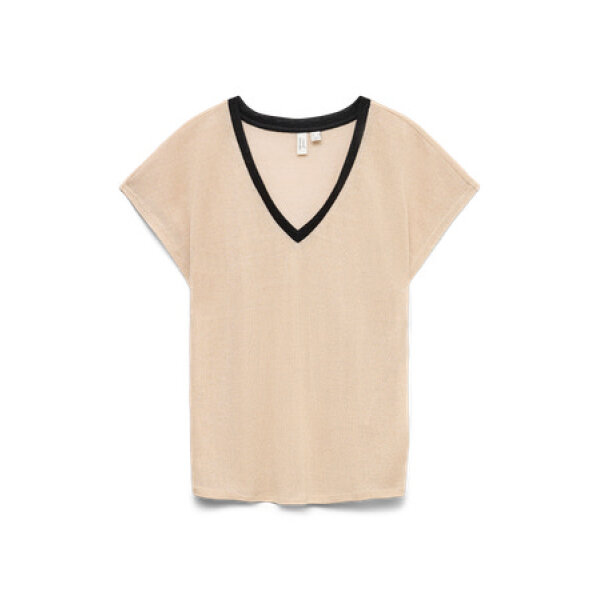 F_10335905_M_4848653_Front ΓΥΝΑΙΚΕΙΑ ΜΠΛΟΥΖΑ ΜΠΕΖ ΜΕ ΒΕ Metallic look VERO MODA 10335905 - Image 1