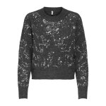 ΓΥΝΑΙΚΕΙΟ ΠΟΥΛΟΒΕΡ ΓΚΡΙ ONLALTA LS SEQUIN O-NECK KNT ONLY 15353230