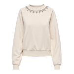 ΓΥΝΑΙΚΕΙΑ ΜΠΛΟΥΖΑ ΕΚΡΟΥ ONLJETT L/S O-NECK EMB BOX SWT ONLY 15355912