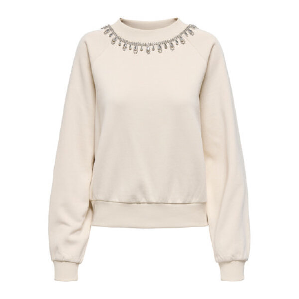 F_15355912_M_4856683_Front ΓΥΝΑΙΚΕΙΑ ΜΠΛΟΥΖΑ ΕΚΡΟΥ ONLJETT L/S O-NECK EMB BOX SWT ONLY 15355912 - Image 1