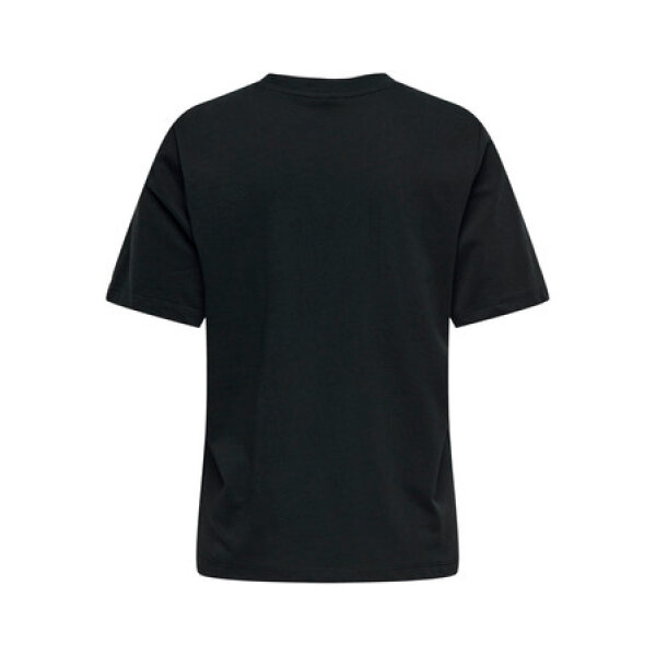 ΓΥΝΑΙΚΕΙΑ ΜΠΛΟΥΖΑ ΜΑΥΡΟ "SMILE" ONLJOLLY LIFE S/S BOXY PRINT TOP JRS ONLY 15356166 - Image 3