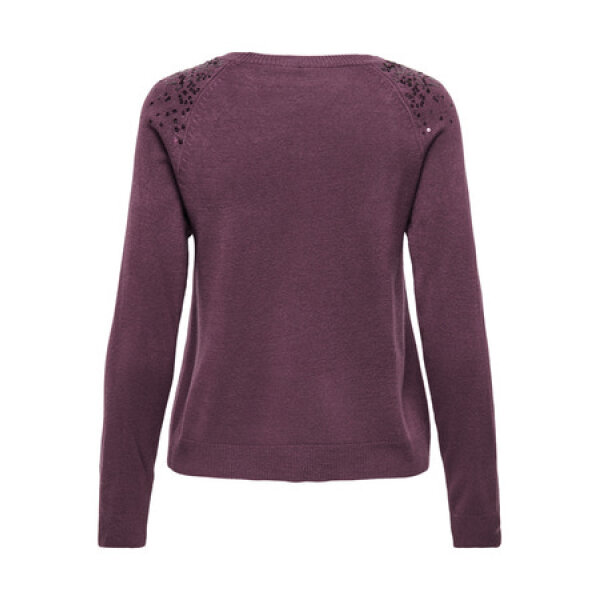 F_15359242_M_4871320_Back ΓΥΝΑΙΚΕΙΑ ΜΠΛΟΥΖΑ ΜΠΟΡΝΤΩ ONLSTARRY LS SEQUIN O-NECK KNT ONLY 15359242 - Image 2