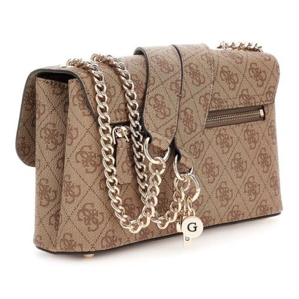 Γυναικεία Τσάντα  Eco Erica Convertible Xbody Flap Bag Latte Logo Guess HWESG951020-LTL - Image 3