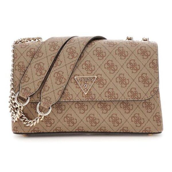 GUESS-Eco-Erica-Convertible-Xbody-Flap-Bag-Latte-Logo-395911_2 Γυναικεία Τσάντα Eco Erica Convertible Xbody Flap Bag Latte Logo Guess HWESG951020-LTL - Image 1