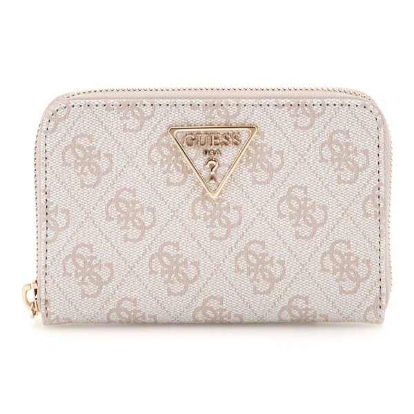 GUESS-Geldboerse-Laurel-SLG-Medium-Zip-Around-Wallet-Bone-Logo-399201 Γυναικείο Μεσαίο Πορτοφόλι Laurel SLG GUESS SWSG8500140-BNN - Image 1
