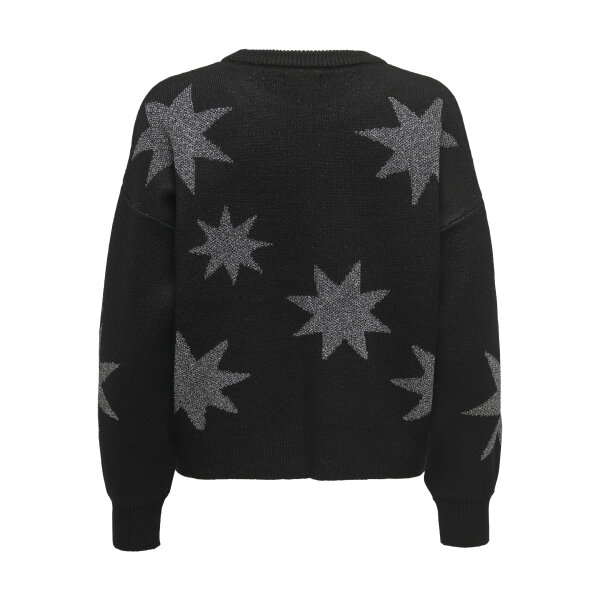 ONLROSIE LS O-NECK GLITTER KNT ΓΥΝΑΙΚΕΙΟ ΠΟΥΛΟΒΕΡ ΜΑΥΡΟ ONLY 15328250 - Image 2