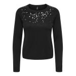 ΓΥΝΑΙΚΕΙΑ ΜΠΛΟΥΖΑ ΜΑΥΡΟ ONLSTARRY LS SEQUIN O-NECK KNT ONLY 15359242