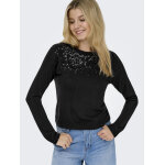 ΓΥΝΑΙΚΕΙΑ ΜΠΛΟΥΖΑ ΜΑΥΡΟ ONLSTARRY LS SEQUIN O-NECK KNT ONLY 15359242 - Image 6