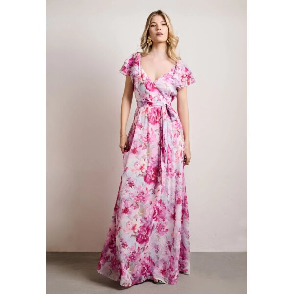 08.42053c ΓΥΝΑΙΚΕΙΟ ΜΑΚΡΥ ΑΕΡΙΝΟ ΦΟΡΕΜΑ ΜΕ ΦΛΟΡΑΛ ΜΟΤΙΒΟ DESIREE 08.42053-m - Image 1