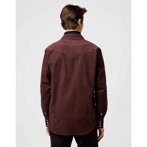Ανδρικό πουκάμισο Western cord Wrangler 112371428-Mahogany - Image 5