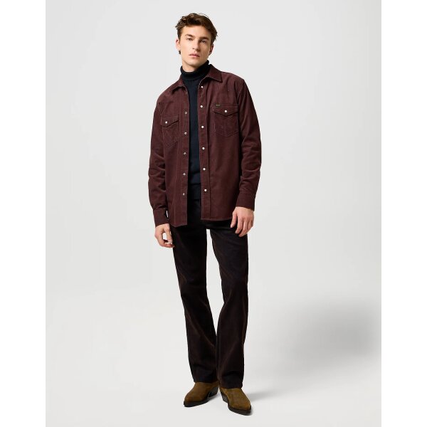Ανδρικό πουκάμισο Western cord Wrangler 112371428-Mahogany - Image 6