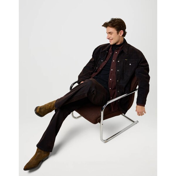 Ανδρικό πουκάμισο Western cord Wrangler 112371428-Mahogany - Image 4