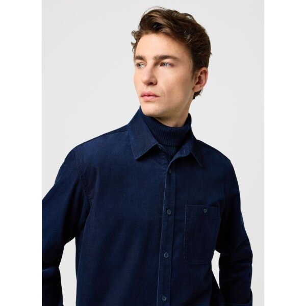 Ανδρικό πουκάμισο Corduroy Wrangler 112371527 Blue - Image 4