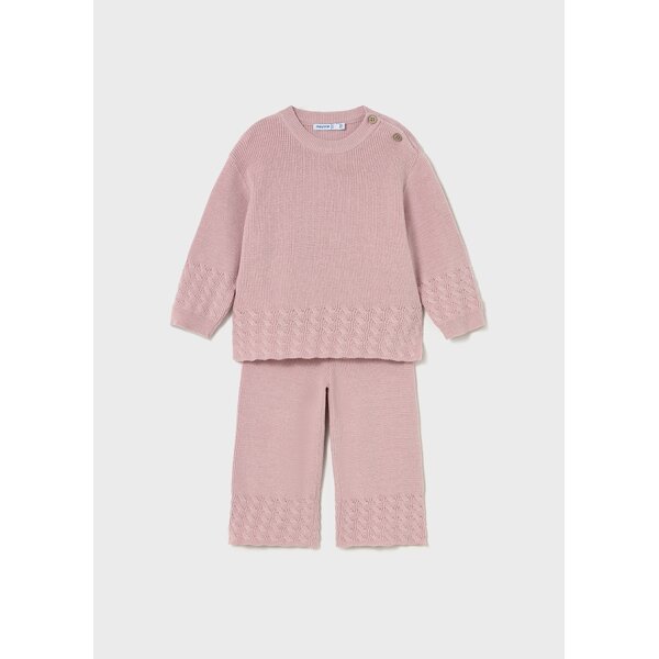 ΠΑΙΔΙΚΟ ΣΕΤ ΜΕ ΠΑΝΤΕΛΟΝΙ ΠΛΕΧΤΟ ΡΟΖ ΚΟΡΙΤΣΙ MAYORAL 15-02592-010 - Image 1