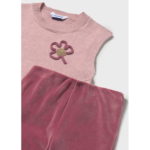 ΠΑΙΔΙΚΟ ΣΕΤ ΠΑΝΤΕΛΟΝΙ ΜΕ ΓΙΛΕΚΟ ΠΛΕΧΤΟ ΡΟΖ ΚΟΡΙΤΣΙ MAYORAL 15-02596-049 - Image 2