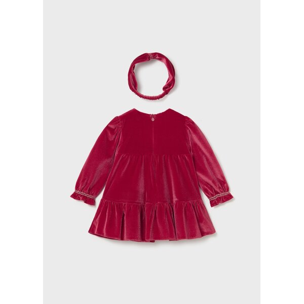 ΠΑΙΔΙΚΟ ΦΟΡΕΜΑ ΒΕΛΟΥΔΙΝΟ ΜΕ ΣΤΕΚΑ ΚΟΚΚΙΝΟ ΚΟΡΙΤΣΙ MAYORAL 15-02904-075 - Image 2
