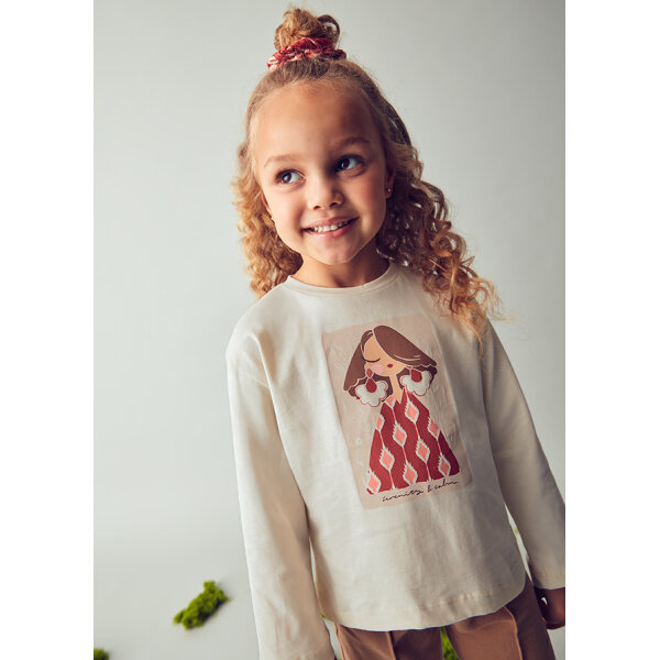 ΠΑΙΔΙΚΗ ΜΠΛΟΥΖΑ ΕΚΡΟΥ/ΚΟΚΚΙΝΟ ΚΟΡΙΤΣΙ MAYORAL 15-04006-083 - Image 2