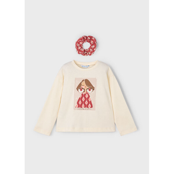 ΠΑΙΔΙΚΗ ΜΠΛΟΥΖΑ ΕΚΡΟΥ/ΚΟΚΚΙΝΟ ΚΟΡΙΤΣΙ MAYORAL 15-04006-083 - Image 1